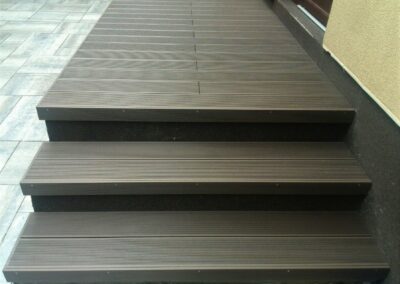 Lépcső burkolás TrendDeck WPC teraszburkolattal