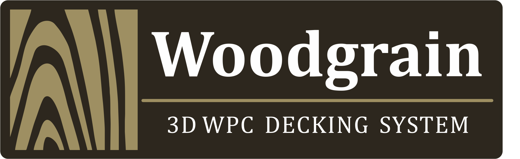 Woodrain logo - sötét TrendDeck - WPC rendszer